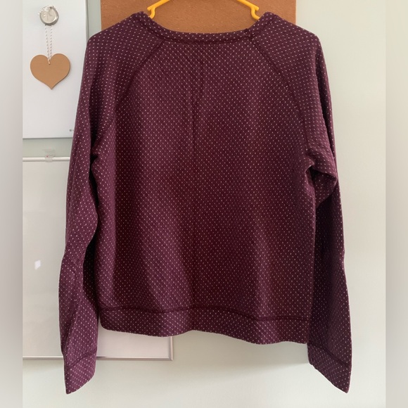 Madewell Maroon Reversible Sweater in Dot or Stripes Size M - Picture 5 of 6